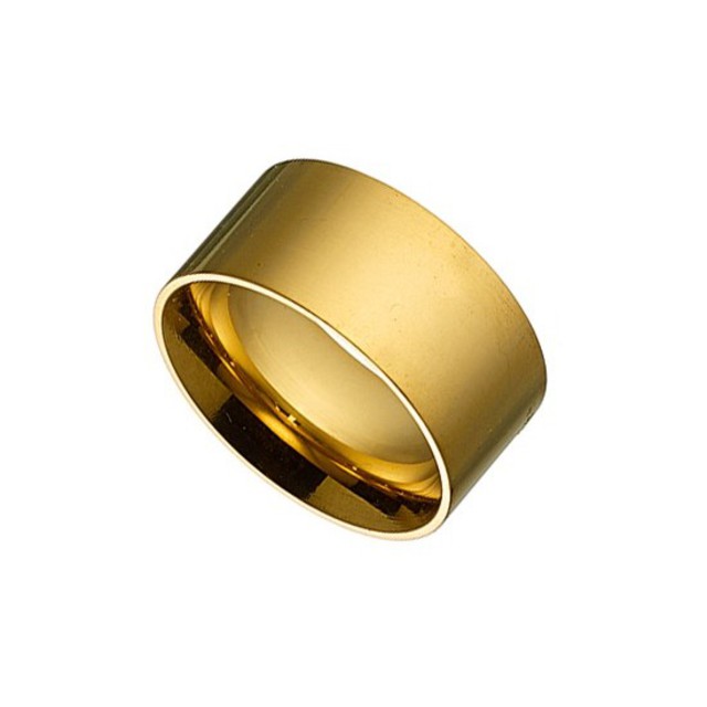 Ring 02327 steel 316L gold